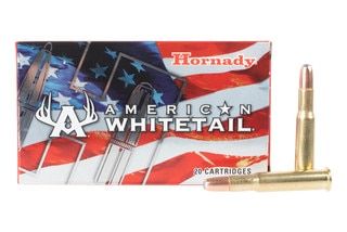 Hornady American Whitetail 30-30 150 Grain Round Nose InterLock Ammo uses high-quality primers and cases